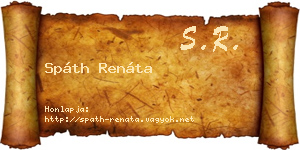 Spáth Renáta névjegykártya